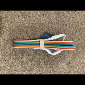 American Eagle rainbow/ white flip flops